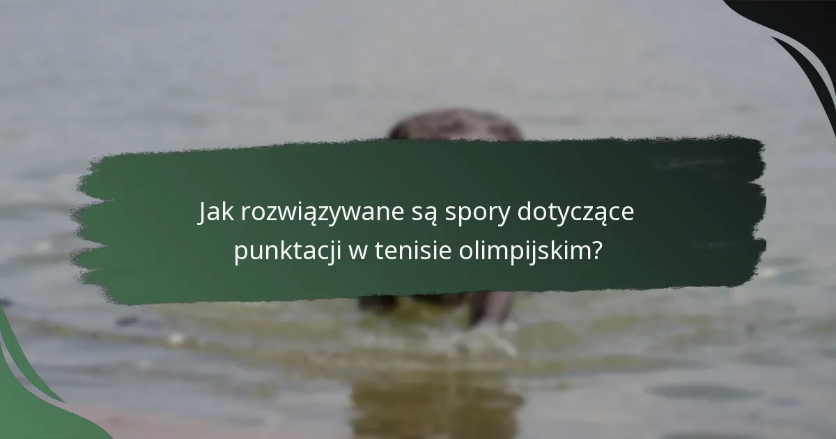 Jak rozwiązywane są spory dotyczące punktacji w tenisie olimpijskim?