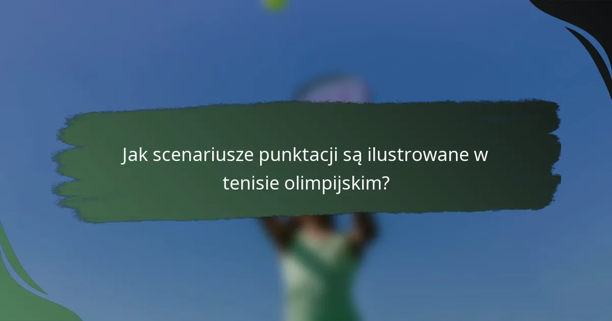 Jak scenariusze punktacji są ilustrowane w tenisie olimpijskim?