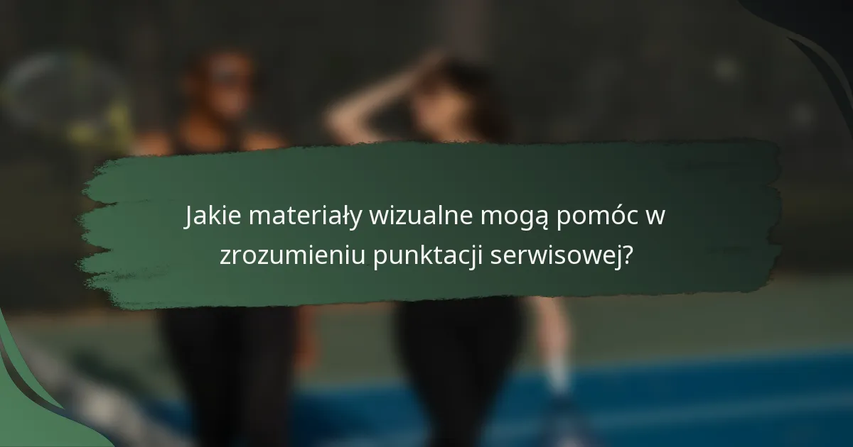 Jakie materiały wizualne mogą pomóc w zrozumieniu punktacji serwisowej?