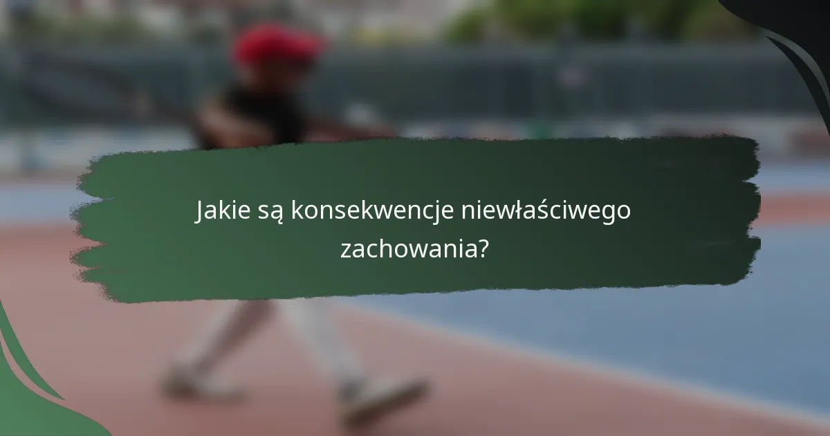 Jakie są konsekwencje niewłaściwego zachowania?